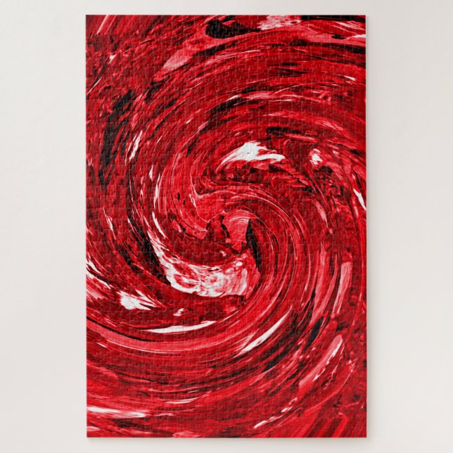 Rot-Schwarz-Swirt-Design (Vertikal)