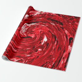 Rot-Schwarz-Swirt-Design Geschenkpapier
