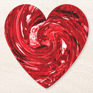 Rot-Schwarz-Swirt-Design Untersetzer