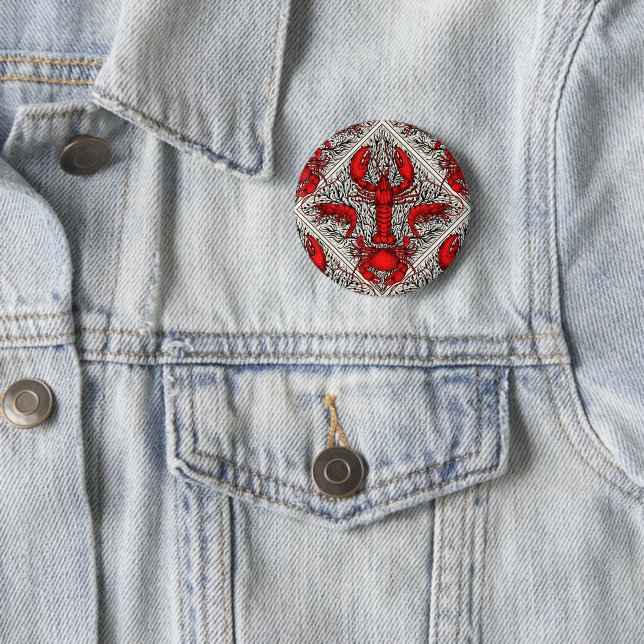 Rot, Schwarz und Elfenbein Button (Beispiel)