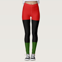 Rot, Schwarz und Grün Leggings