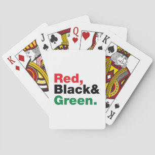 Rot, Schwarz und Grün. Spielkarten