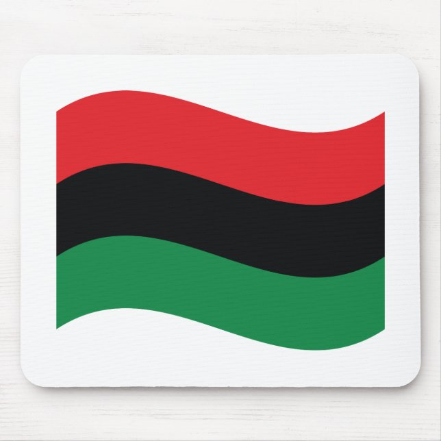 Rot-, Schwarz- und Grüne-Flagge Mousepad (Vorne)