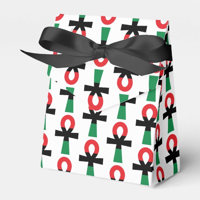 Rot, Schwarz und grüner Ankh Geschenkschachtel (Vorderseite)