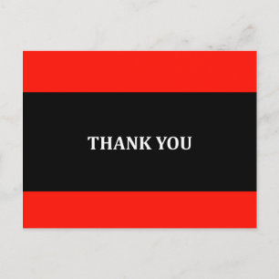 Rot, Schwarz und Weiß Danke an die Postkarte