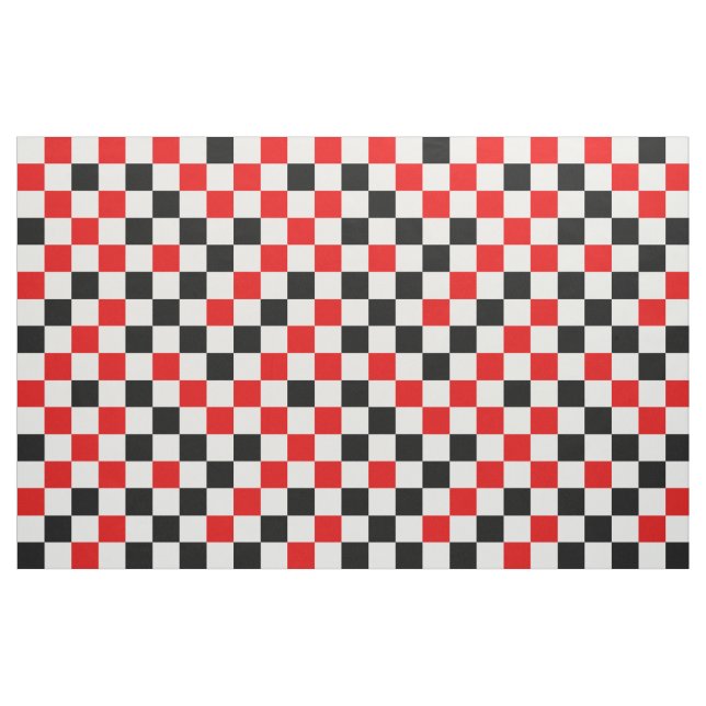 Rot Schwarz und Weiß Kariert  Stoff (Fat Quarter (45,7 x 55,9 cm))