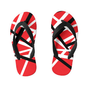 Rot, Schwarz und Weiß Kinderbadesandalen