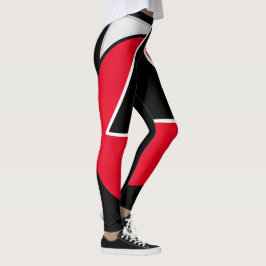 Rot, Schwarz und Weiß  Leggings