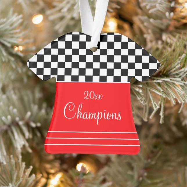 Rot Schwarz und Weiß Ornament (Baum)