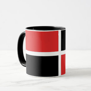 Rot, Schwarz und Weiß Tasse