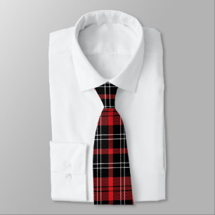 Rot Schwarz Weiß Tartan Karo Büffel Karo Herren Krawatte