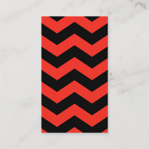 Rot-Schwarz-Zig-Zag-Muster Visitenkarte