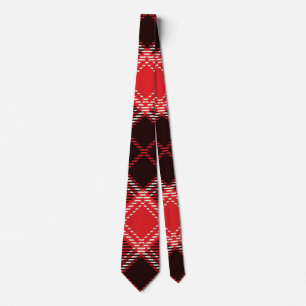 Rot-schwarzer Tartan Krawatte