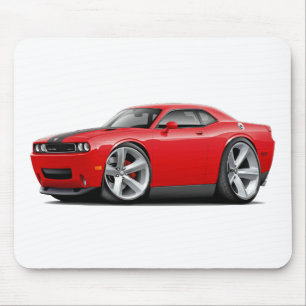 Rot-Schwarzes Auto des Herausforderer-SRT8 Mousepad