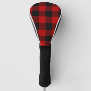 Rot-Schwarzes Büffel-Karo-Muster Golf Headcover