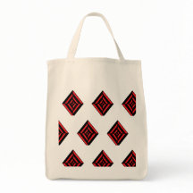 Rot-Schwarzes geometrisches Diamantmuster Modernes