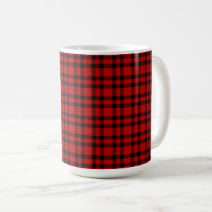 Rot-schwarzes Karomuster Kaffeetasse