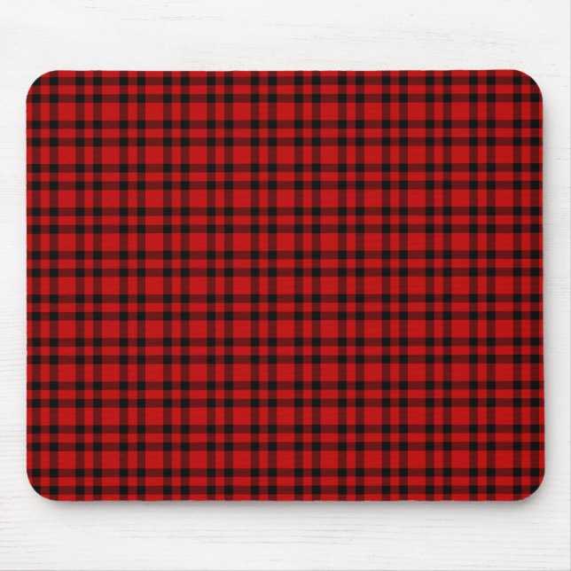 Rot-schwarzes Karomuster Mousepad (Vorne)