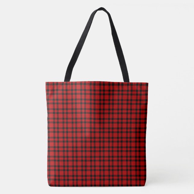 Rot-schwarzes Karomuster Tasche (Vorderseite)