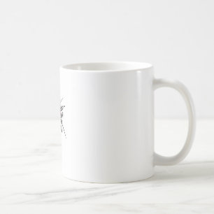 Rot-schwarzes Samurai-Design. Kaffeetasse