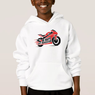 Rot-Schwarzes Sportmotorrad Hoodie