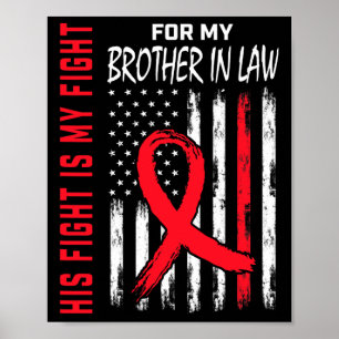Rot sein Kampfbruder im Gesetz Herzkrankheiten Awa Poster