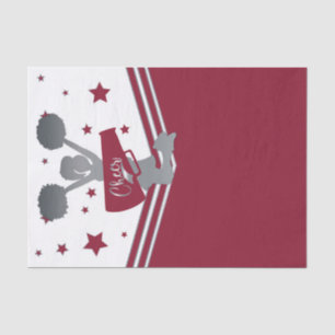 Rot & Silber Sterne Cheer Cheerleading-Party Seidenpapier
