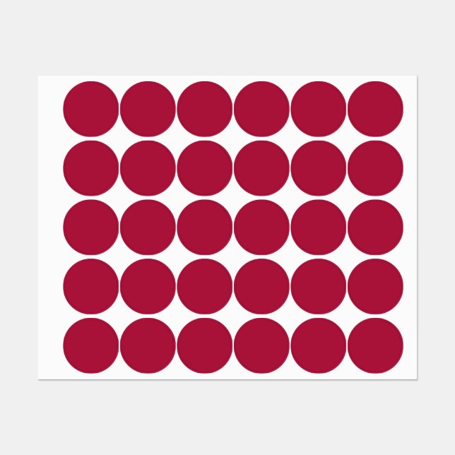 Rot (Solid Color) Etiketten (Blatt)