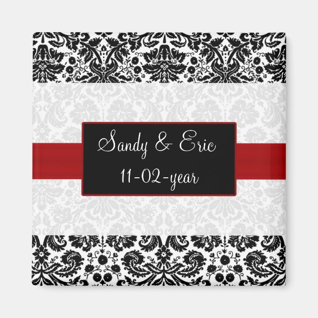 rot Speichern des Datums-Magneten Magnet (Vorne)