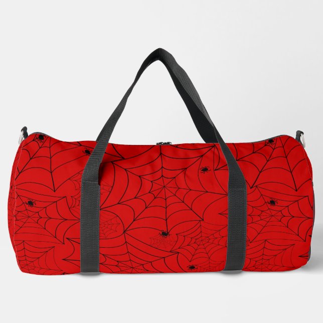 Rot-Spinnenwebsäure Duffle Bag (Vorderseite)