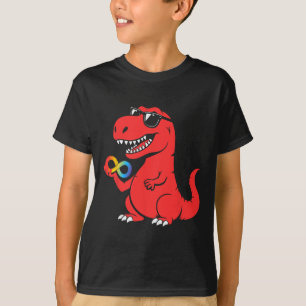 Rot statt Autismus Dino Autismus-Bewusstsein Akzep T-Shirt