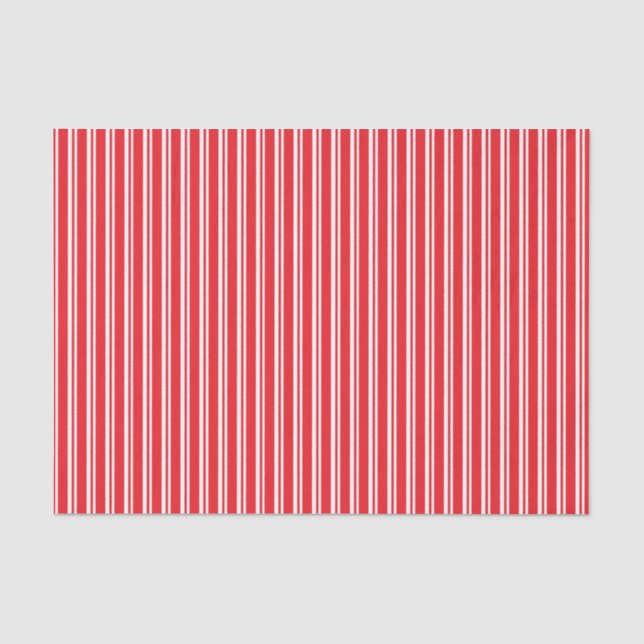 Rot stripes Weihnachtsseidenpapier Seidenpapier (Vorderseite)