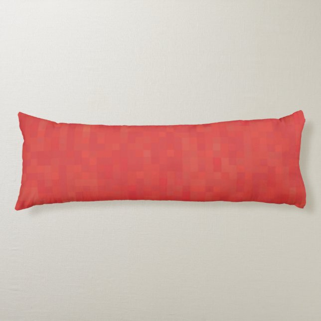 Rot subtil minimalistisches, elegantes modernes Mu Seitenschläferkissen (Vorderseite)