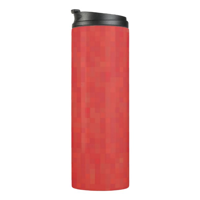 Rot subtil minimalistisches, elegantes modernes Mu Thermosbecher (Nach rechts gedreht)