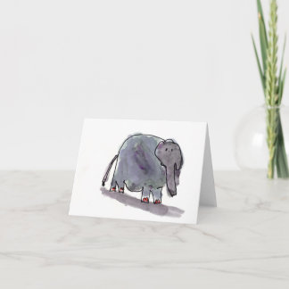 Rot Toed Elefant • Konrad Mazur, Alter 6 Karte