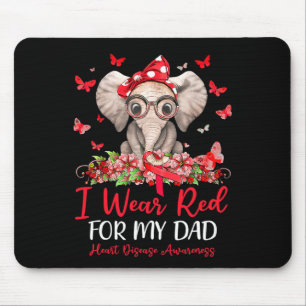 Rot tragen für meinen Vater Herzerkrankung Bewusst Mousepad