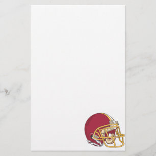 Rot u. GoldFootball-Helm Briefpapier