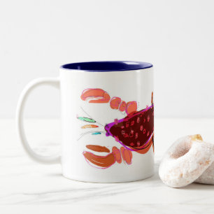Rot-u. Marine-Hummer u. Tasse der Minnows-11oz