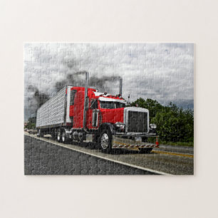 Rot u. Rollin Peterbilt Puzzlespiel