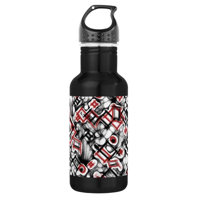 Rot überall edelstahlflasche (Vorderseite)