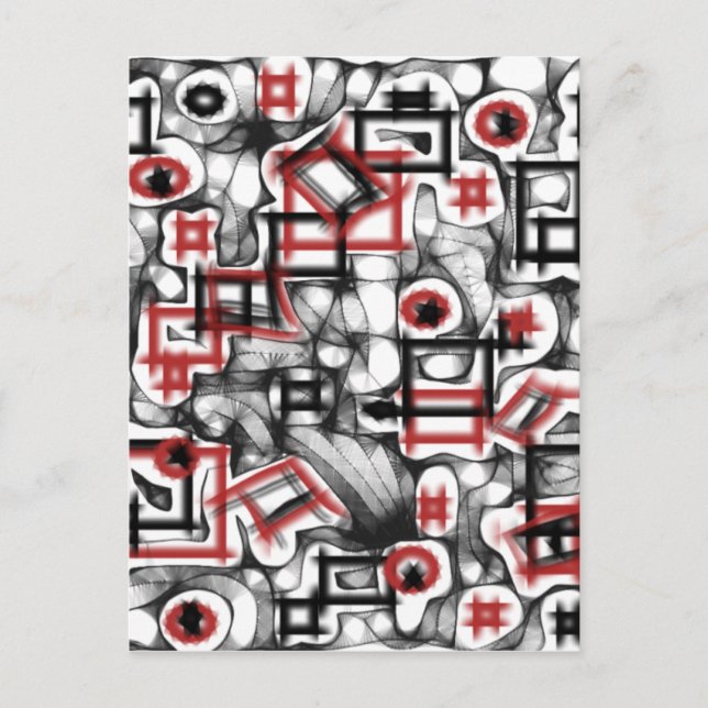 Rot überall postkarte (Vorderseite)