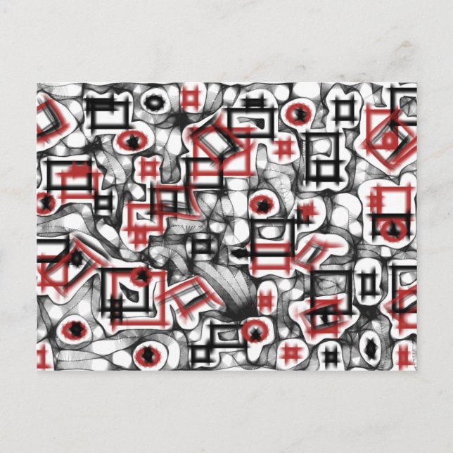 Rot überall postkarte (Vorderseite)