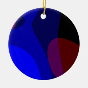 Rot und Blau Abstrakt Art. 601 Keramik Ornament