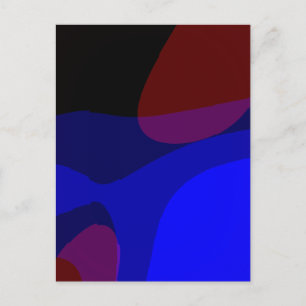 Rot und Blau Abstrakt Art. 601 Postkarte