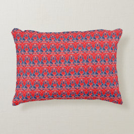Rot und Blau Akzent Pillow Dekokissen