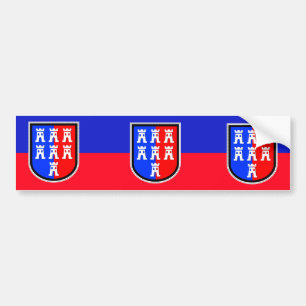 Rot und Blau Autoaufkleber