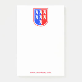 Rot und Blau, das sächsische Post-it Klebezettel