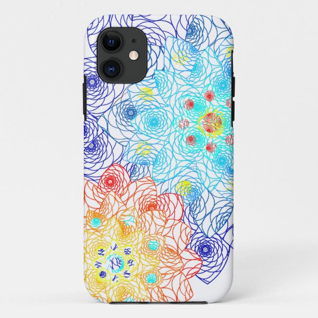 Rot und Blau farbig Case-Mate iPhone Hülle (Rückseite)