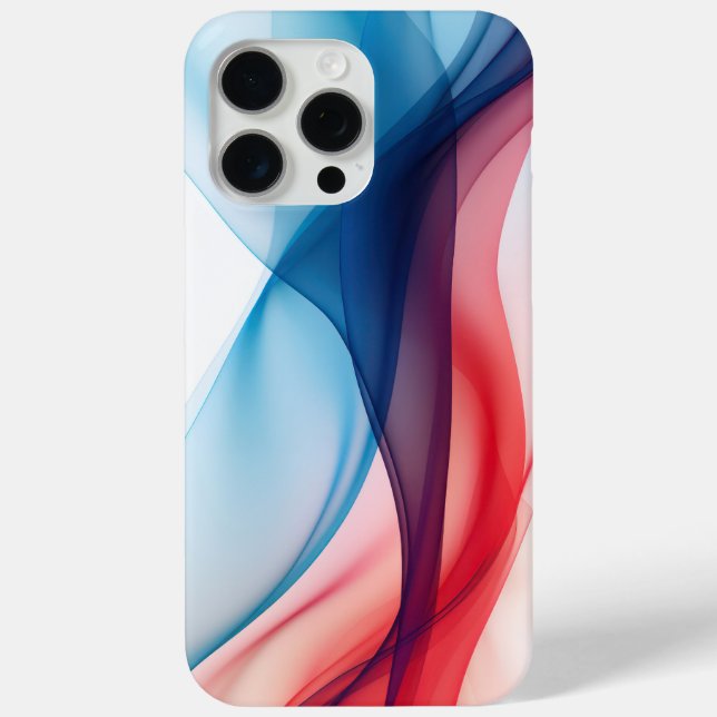 Rot und blau fließende transparente Formen Case-Mate iPhone Hülle (Rückseite)