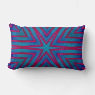 Rot und Blau Geometric Lendenkissen